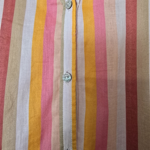 Striped Multicolor Button-Down Dress - Picture 6 of 8